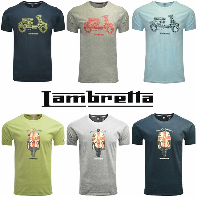 Lambretta T-Shirts Print MOD Scooter Short Sleeve Mens Retro Cotton UK S-4XL | eBay