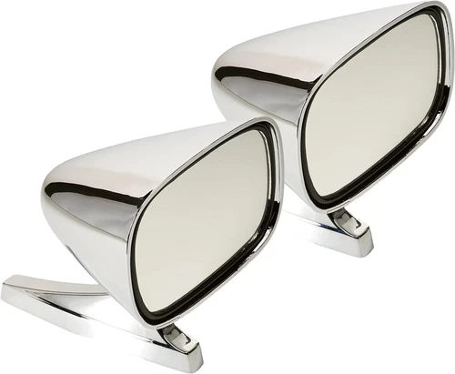 Dual Vintage Style Chrome Sport Bullet Mirrors for Hot Rods Classic Muscle Car