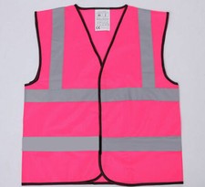 Hi Vis Vest Hot Pink Reflective HiViz Visibility Jacket Hen Night Walking Sports