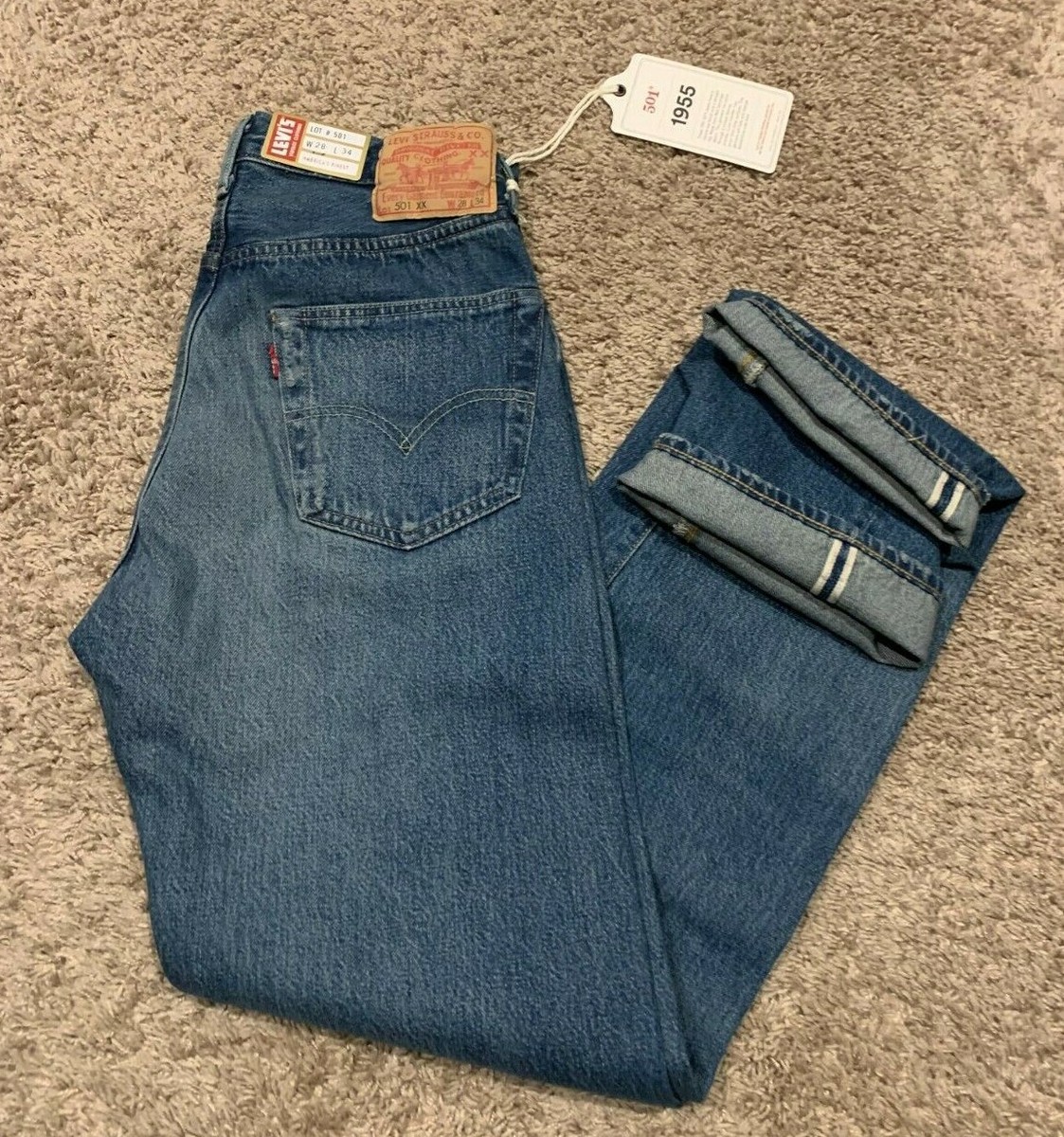 Levi's LVC 1955 501 XX Selvedge Jeans Made In Japan 28X34 Levi's LVC 1955 501 XX Selvedge Jeans Made In Japan 28X34