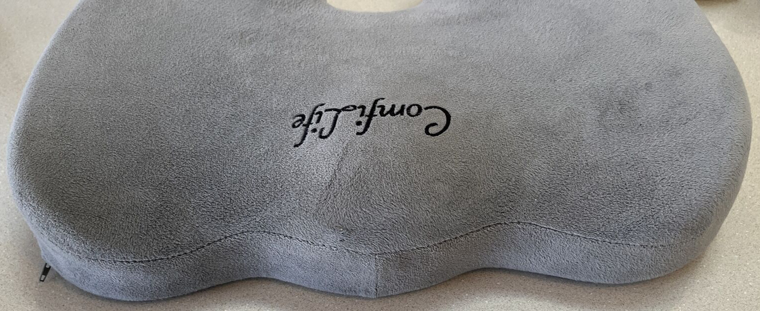 ComfiLife Comfi Life Orthopedic Memory Foam Cushion Seat Coccyx Gray