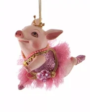 Katherine's Collection Pig Ballerina Ornament Happily Ever After 28-628145 NEW C