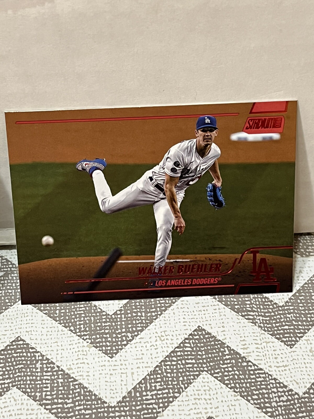2022 Stadium Club Base Red Foil #122 Walker Buehler - Los Angeles Dodgers