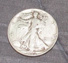 Silver 1945 p Phil. Mint Silver Walking Liberty Half Dollar 1/2 WLH Fine Cond.