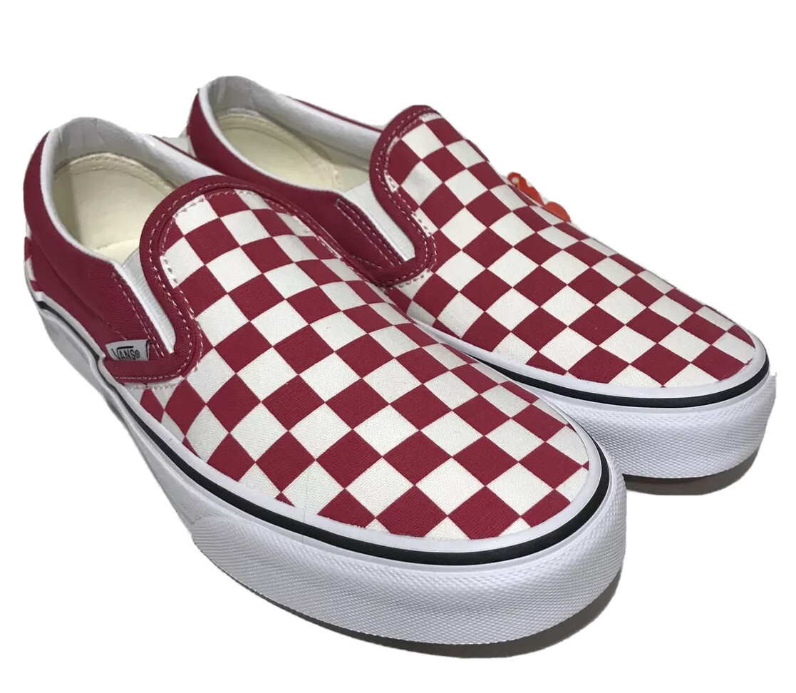 Vans Slip On Checkerboard Cerise Pink Womens Size Skateboarding Casual  Shoes
