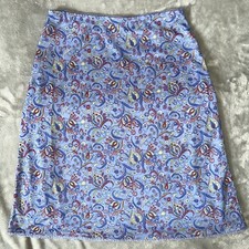 Vintage 80s Express World Brand Tulip Skirt Med Paisley Stretch Lined USA Made