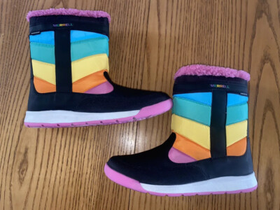 MERRELL BIG GIRLS ALPINE SNOW STORM BOOTS SIZE 6 NEW MULTICOLOR
