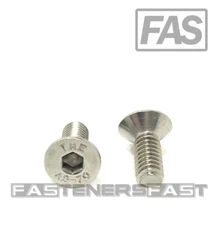 (25) M6 x 1.0 x 14 Stainless Steel Flat Head Socket Cap Screws DIN7991 M6-1.0 A2