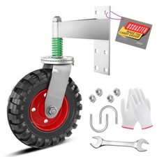 8inch Fence Gate Wheels for Metal Tube Gate 600lb Capacity 360 Degree Rotation S