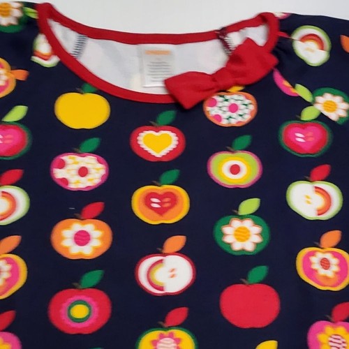 Gymboree Girls Apple Orchard Shirt Leggings Dress 3 Piece Outfit Set Size 8 - Picture 4 of 16