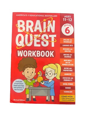 Brain Quest Workbook: 6th Grade Revised Edition by Workman Publishing (2023,...