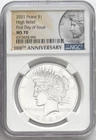2021 SILVER PEACE DOLLAR PHILADELPHIA MINT 100TH ANNIVERSARY FIRST DAY NGC MS70