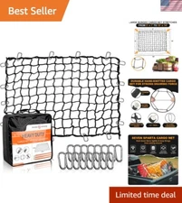 Heavy Duty Bungee Cargo Net 5x7 to 10x14 for Truck Bed Trailer SUV