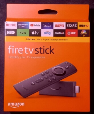 Amazon Fire 3rd Generation TV Stick- Black (B07ZZVX1F2) New In Box NIB w/Alexa