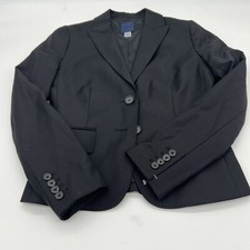 J Crew Black 2 button 100 wool blazer size 2 short