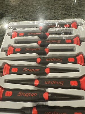 Snap On ppcsgl714r 14 pc soft grip long punch and chisel set red