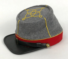 Confederate Artillery Lieutenant's Kepi - Lieutenant of Artillery - Size Medium