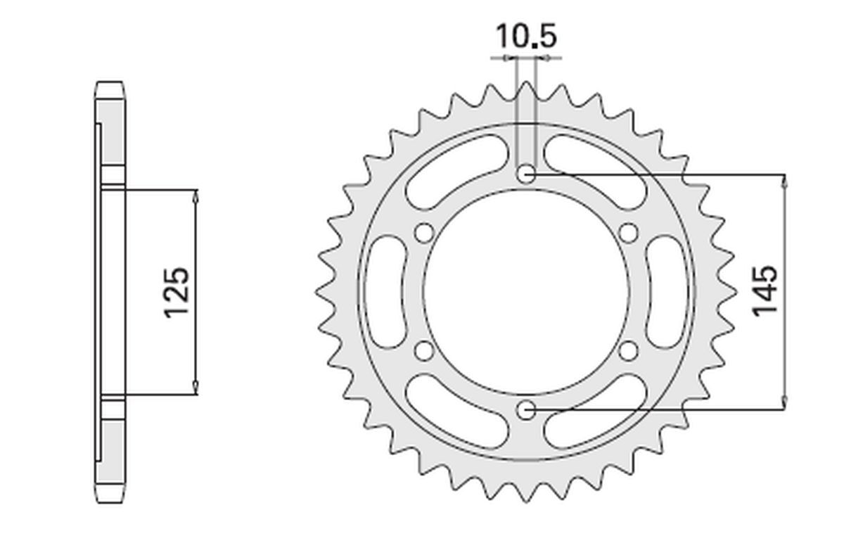 Pignon arrière CHT 869 43 Yamaha TDM 850 pour remplacer couronne usée