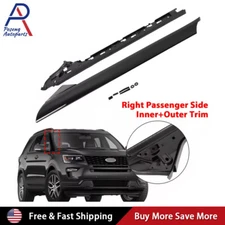 Right Side Windshield A-Pillar Molding INNER OUTER Trim For 11-19 Ford Explorer