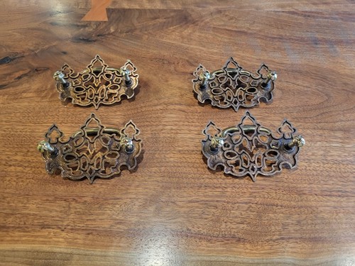 (36 Avail) Lot 4 Keeler Brass Drawer Pull Drop Bail Handle Chippendale KBC 8310 - Picture 4 of 5