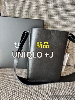UNIQLO J Jill Sander Leather Shoulder Bag Black 18x26x8.5cm New With Tag