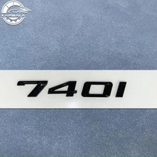 BLACK 740I FIT 740 I REAR TRUNK NAMEPLATE EMBLEM BADGE NUMBERS DECAL NAME