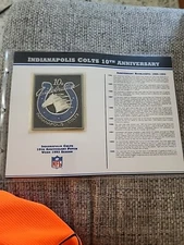 1993 Indianapolis Colts 10th Anniversary patch W&W Willabee & Ward