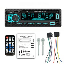 Single 1 DIN Car Stereo Radio Bluetooth MP3 P...