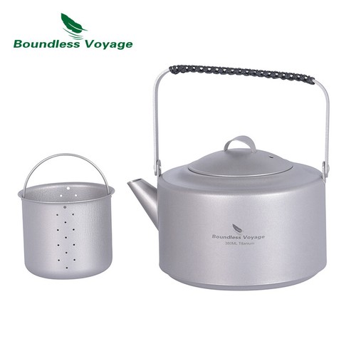 Titanium Teapot with Filter Lightweight Kettle for Outdoor Camping Backpacking - Picture 12 of 14
