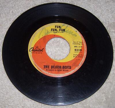 The Beach Boys Fun, Fun, Fun / Do Fools Fall in Love 45 RPM Record 