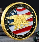 U.S. NAVY, SEAL TEAM, SEA LAND AIR, CHALLENGE COIN, GOLD. Free Shipping — photo 2