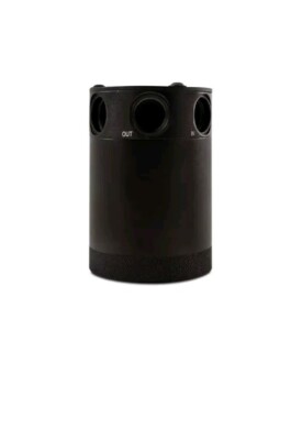 Mishimoto Compact Baffled Oil Catch Can, 3 Anschlüsse, schwarz