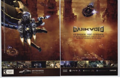 Dark Void Xbox 360 PS3 2010 Print Ad/Poster Official Video Game Promo Art Rare!