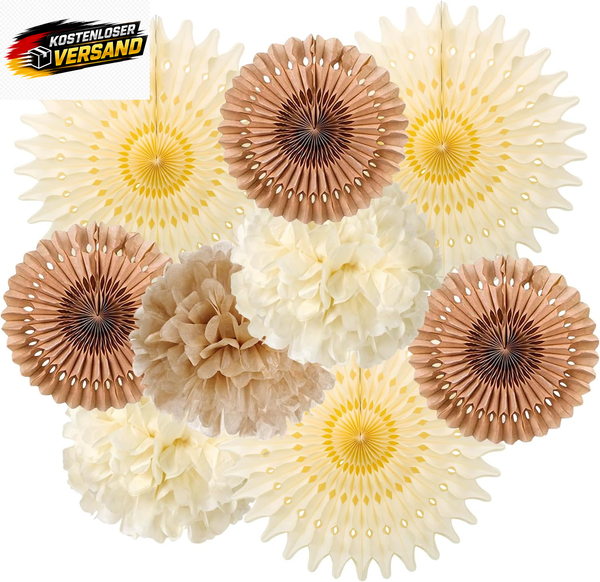 Sunbeauty SalbeigrüN Geburtstag Dekoration SalbeigrüN Deko Creme Seidenpapier Po-image