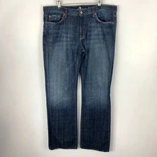 7 For All Mankind Bootcut Jeans Mens 38 W39 L35 Blue Y2K Retro Boot Leg