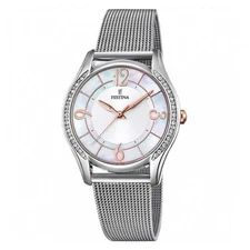 FESTINA F20420/1 Steel Mother of Pearl Bottom Women's Solo Tempo Watch
