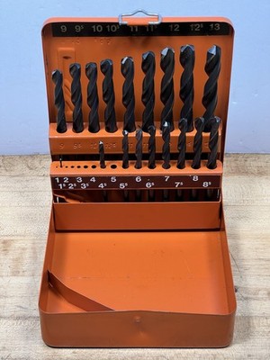 Incomplete* 25 pc. Alpen HSS Drill Bit Set Metric 1-13mm w/Metal Index - Austria