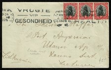 SOUTH AFRICA 1926  Cover  with strip of 3 1d red stamps   SG72X