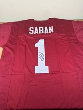 Nick Saban Signed Custom Jersey (Beckett)