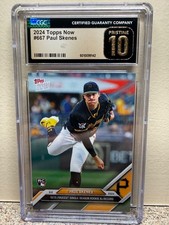 Paul Skenes, ROOKIE, 2024 Topps Now #667, ROY, CGC 10 PRISTINE BLACK LABEL