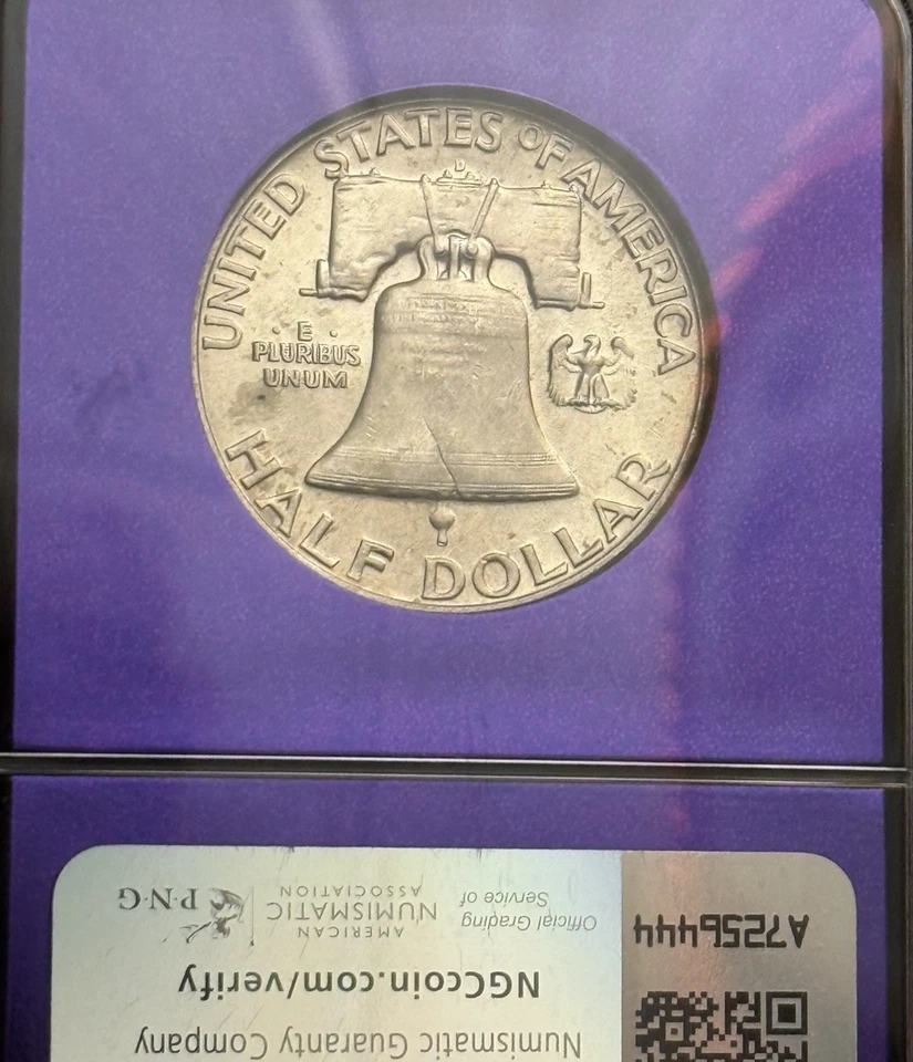 1959-D Franklin Half Dollar SAMPLE BERT Traderbea Purple Core - Image 4 of 4