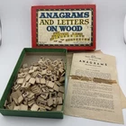Vintage Anagrams Letters On Wood Tiles Milton Bradley 4719 Game 350 Pieces
