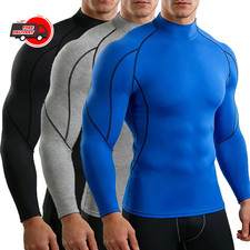 Men Compression Long Sleeve Gym T-Shirt Quick Dry Fitness Sports Top