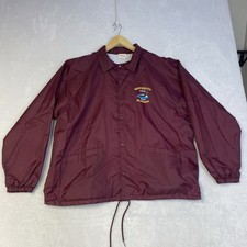 Vintage Novelty Hunting Jacket Adult XL Red Windbreaker Cardinal Made in USA