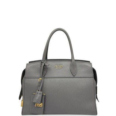 Prada Medium Esplanade Grey Saffiano Calfskin Jc 1223 M 4
