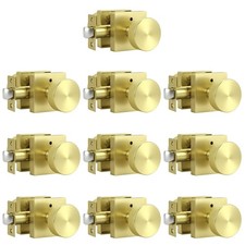 10 Pack Gold Door Knobs for Bedroom and Bathroom, Privacy Door knobs Interior...