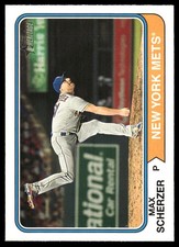Max Scherzer 2023 Topps Heritage #80 New York Mets FREE SHIPPING AutographDen