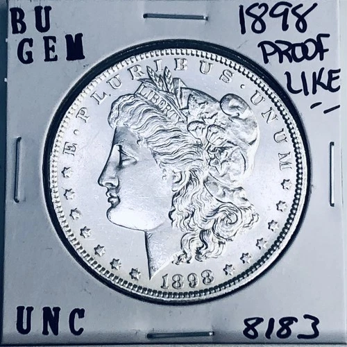 1898 BU GEM MORGAN SILVER DOLLAR UNC MS+++ U.S. MINT RARE COIN 8183