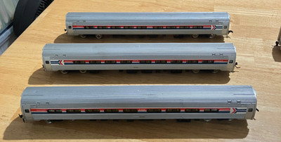 Lot of 3 Bachmann HO Scale Amtrak Lighted Fleet Sleeper Cars