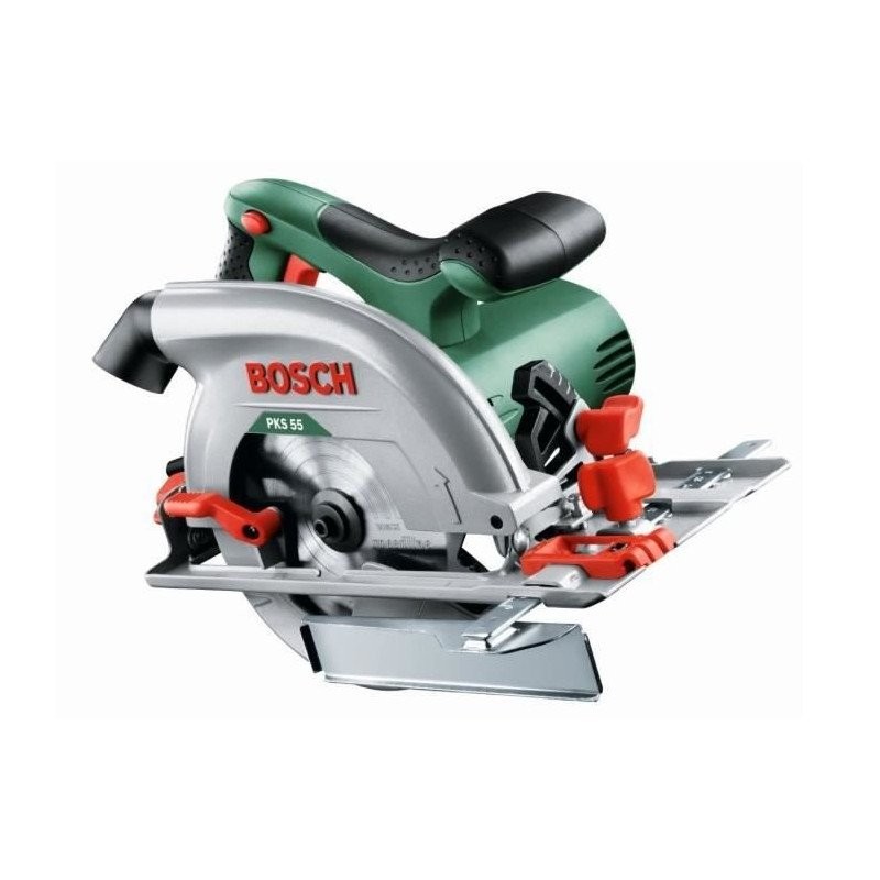 Scie circulaire Bosch PKS 55A aspirateur de copeaux intégré pour découper sans poussière